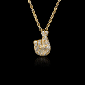 Pendentif unisexe de luxe personnalisé en alliage et diamant, style hip-hop, avec logo, motif animal, couronne, entièrement serti de strass, de forme personnalisée - Product Image 4