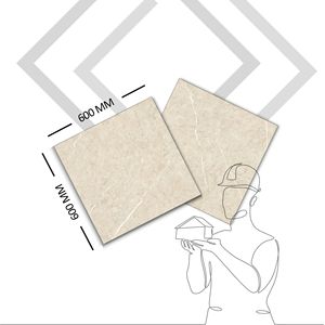 Calidad superior 60*60 Crema de cerámica Azulejos de suelo impresos digitales Sólido SGVT Dormitorio mate A prueba de arañazos de agua Antibacteriano - Product Image 1