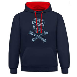 Customized Heavy Duty Pullover Hoodies High Quality Polyester Custom Logo Basics Cotton Blended Fleece <b>Fabric</b> <b>Rhinestone</b> Hoodies - Product Image 1