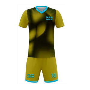 Nom de l'équipe imprimé numéro 100% Polyester France maillots de football hommes uniforme de sport à manches courtes - Product Image 2