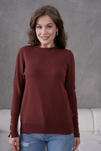 Femmes col rond manches longues haute qualité confortable et élégant haut tricot pull automne hiver vêtements fabricants - Product Image 5