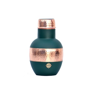 Nouvel arrivage de carafe en métal pur cuivre soie bleu pomme pour boire stockage personnalisable en différentes couleurs prix raisonnable - Product Image 3