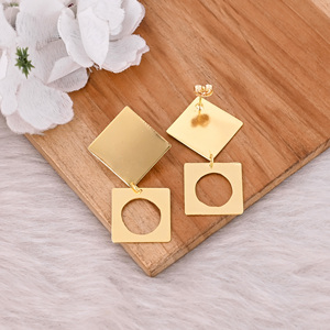 Luxury Gold Plated <b>Brass</b> Stud Earrings Premium Look Designer <b>Brass</b> Earrings For Export In Bulk Quantity Accept Custom Design - Product Image 4