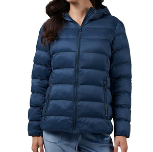 เสื้อแจ็คเก็ตพัฟเฟอร์แบบมีฮู้ด น้ำหนักเบา ระบายอากาศได้ดี กันน้ำ แห้งเร็ว ใส่ได้สองด้าน ไซส์ใหญ่ ผลิตจากโพลีเอสเตอร์ที่เป็นมิตรกับสิ่งแวดล้อม สำหรับผู้ชายและผู้หญิง - Product Image 3