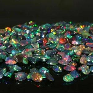 Natural Ethiopian Welo Fire Black <b>Opal</b> Faceted Oval Loose Gemstone-Third Party Appraised for Jewelry Making Mehrajudin Gems - Product Image 2