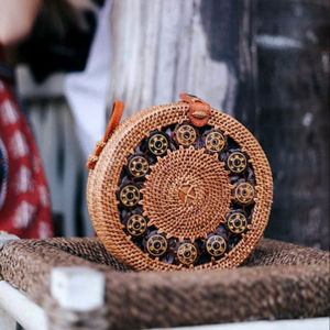 Bolsos de noche de mimbre tejidos a mano naturales 100% para mujer, bolsos de mano para viajes y uso diario, venta al por mayor de India - Product Image 1