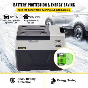 VEVOR 40L Portable Car Refrigerator <b>12V</b> Electric <b>Fridge</b> Freezer with Wheels Handle Single Zone -4F to 68F for Hotel Travel - Product Image 6