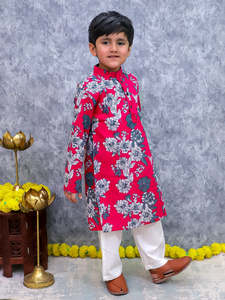 Pyjama Kurta en tissu coton doux de qualité supérieure pour enfants | Tenue traditionnelle pour garçons pour vêtements de fête et de mariage | Fournisseur indien - Product Image 5