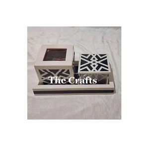 Quemador de Bakhoor de madera y nácar de la mejor calidad, quemador de fragancia Mubkhar Oud con caja y bandeja para Oud. - Product Image 1