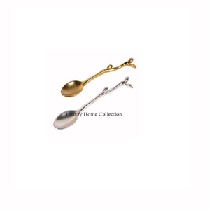 Modern Design Latest Arrival Stainless Steel Flatware Set With Spork and Spoon and Branching Design Handle Brass Antique Shade - Product Image 3