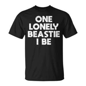 T-shirt One Lonely Beastie I Be, chemise promotionnelle noire pour hommes - Product Image 1