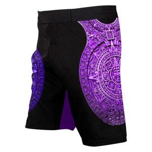Pantalones cortos de MMA con estampado de sublimación personalizado de alta exigencia, pantalones cortos de MMA de corte largo con velcro estirables que absorben la humedad en venta - Product Image 1