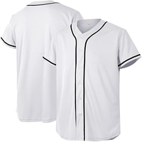 Maillot de baseball 100 % coton de haute qualité, uniforme vierge personnalisable pour hommes, vente en gros de t-shirts de baseball avec impression numérique