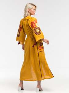 Abito <span class=keywords><strong>con</strong></span> <span class=keywords><strong>spacco</strong></span> Sexy stile Boho stile stile stile Boho abito <span class=keywords><strong>con</strong></span> <span class=keywords><strong>spacco</strong></span> laterale Sexy abito manica lanterna ucraina - Product Image 4