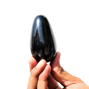 Œuf en obsidienne noire naturelle de qualité supérieure, vente chaude, cristal de guérison minérale, décoration intérieure - Product Image 5