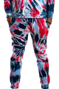 เสื้อสเวตเตอร์มัดย้อมใช้ได้ทั้งชายและหญิงทันสมัยชุดใส่อยู่บ้านสองชิ้นมีฮู้ดสวมใส่สบายมีสไตล์มีเชือกผูกสำหรับใส่อยู่บ้านสไตล์ - Product Image 3