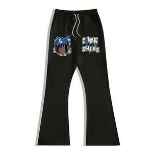 Men's Pants & Trousers Custom Baggy Pants Wide Leg Sweatpants <b>Stacked</b> Sweatpants Jogging Pants Men's Sweatpants - Product Image 1