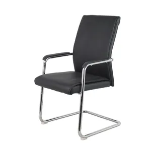 High Back Metal Frame Stacking Chair Leather pu office chair Guest Visitor chaises salle de confrence staff Student Chair