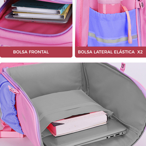 Sac à dos scolaire pour filles, maternelle, primaire et nourrissons, motif lapin - Couleurs assorties - Product Image 4