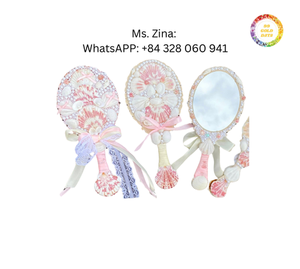 Espejo de concha de mar hecho a mano 100%, accesorio elegante para niña, regalos significativos, ocasiones especiales hechas en Vietnam 2025 - Product Image 1