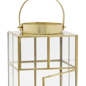 Bougie élégante en laiton et métal, support de pilier en verre durable, événements de Noël en plein air faits à la main, art moderne, design unique - Product Image 3