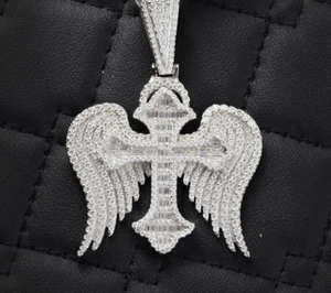 3,55 quilates 925 plata esterlina Iced Out Angele Cruz colgante Moissanite VVS diamante/Hip Hop diamante colgante - Product Image 2