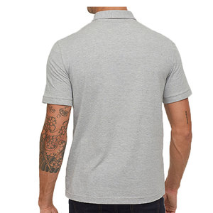 Camiseta gris de algodón puro de alta calidad con cuello de logotipo personalizado, polos de Golf, ropa deportiva, jersey con logotipo bordado - Product Image 3