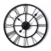 Jam Dinding Logam Kuarsa Art Deco Mewah Sederhana Modern Gaya Antik Set Multi-bagian untuk Dekorasi Ruang Tamu Rumah