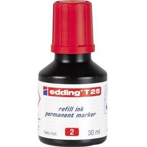 Recambios de Tinta Roja para Marcadores Edding T25, Botella de 30 ml - Product Image 1