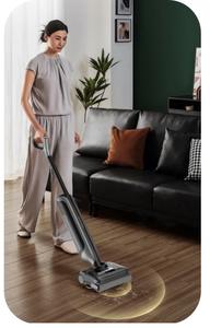 <span class=keywords><strong>Aspirateur</strong></span> sans fil 24KPa 280W avec moteur sans balais, filtre HEPA, batterie 4000mAh, 40 minutes d'autonomie, nettoyeur de sols et sécheur rapide - Product Image 3