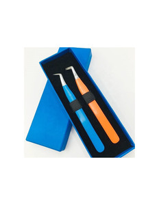 Juego de pinzas para pestañas al por mayor, las pinzas para pestañas más vendidas, acero inoxidable de alta calidad, Etiqueta Privada, buen precio - Product Image 3