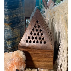 Quemador de Incienso de Madera Geométrico de Diseño, Pulido, Ecológico, Hecho a Mano, Estilo Amor, Duradero, para Decoración del Hogar - Product Image 2