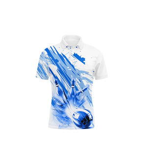 Nueva Camiseta Personalizada 100% Poliéster de Secado Rápido de Manga Corta para Camisetas de Dardos y Camisetas de Bolos para Dardos y Bolos - Product Image 1