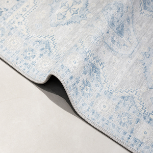 Tapis Kilim abstrait moderne en polyester tissé en machine facilement réversible et lavable pour la maison, la salle de bain, les tapis de chambre à coucher - Product Image 2