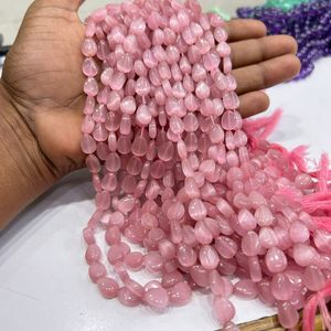 Cuentas de Piedras Preciosas de Cuarzo Rosa en Forma de Almendra AAA+, Color Rosa Monalisa, Forma Ovalada Lisa, Cuentas Ovaladas de Monalisa Rosa, Cuentas de Cuarzo Rosa - Product Image 6