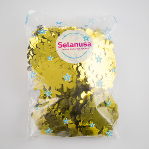 Petit trou centré et latéral de forme spéciale de paillettes, couleur métallique, Selanusa - Product Image 1