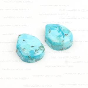 อัญมณีควอตซ์ทรงหลังเบี้ยสีฟ้าขนาด11x15มม. อัญมณีสอบเทียบทรงแฟนซีสำหรับการทำเครื่องประดับ - Product Image 1