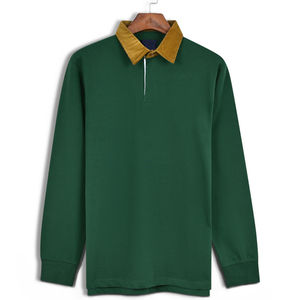 Camiseta de Rugby de Manga Larga para Hombre, Diseño a Rayas, Estilo Preppy Vintage Personalizado, Camiseta Deportiva de Rugby - Product Image 1