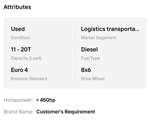 El mejor!! Vehículo de Transporte de Carga Comercial con Cabina, Diseñado para Aplicaciones Logísticas de Carga Pesada - Product Image 6
