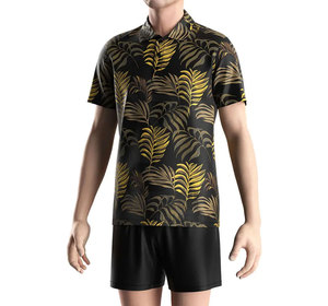 OEM séchage rapide hommes pour T-shirts polo Design personnalisable solide à manches courtes tissu tricoté Street Beach Wear motif 220 grammes - Product Image 5