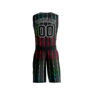 Uniforme de basket-ball personnalisable de grande taille pour hommes, ensembles respirants de haute qualité avec motif imprimé pour la saison estivale - Product Image 6