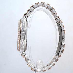 Reloj de Pulsera de Lujo Personalizado para Hombre, Hecho a Mano en Oro Rosa, con Diamantes Moissanite, Movimiento Automático, en Acero Inoxidable - Product Image 5