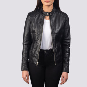 Chaqueta de cuero de talla personalizada para mujer, chaqueta de cuero de piel de oveja a la moda, nuevo diseño, chaquetas de cuero transpirables de bajo precio - Product Image 3