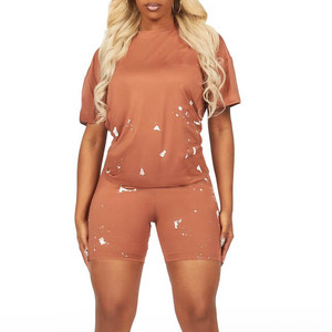 <b>Women</b> <b>T</b> <b>Shirt</b> <b>and</b> <b>Short</b> <b>Set</b> Sporty Casual Two Piece Outfit for Summer Daily Wear <b>T</b> <b>Shirt</b> Comfortable Matching Outfit - Product Image 2