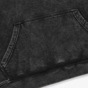 เสื้อฮู้ดพิมพ์ลายกราฟิกสำหรับผู้ชายผ้าฝ้ายฟอกสีกรดขนาดใหญ่ออกแบบได้ตามต้องการ - Product Image 3