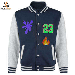 Chaqueta Varsity de Moda, Nueva Colección 2026, de Poliéster, con Hombros Caídos, Transpirable, Resistente al Viento, Gruesa, Informal, con Bloques de Color - Product Image 1