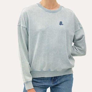 Sudadera de invierno de peso pesado Terry 300g con logotipo frontal bordado de lavado ácido de alta calidad para mujer - Product Image 4