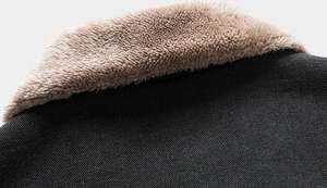 Veste en jean d'hiver pour homme Coupe-vent épaisse en polaire Chaude Vêtements de rue décontractés pour homme Col rabattu en fourrure Veste en jean personnalisée - Product Image 6