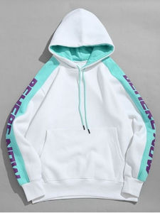 Sweat à capuche personnalisé pour homme, basique, avec bande latérale, de haute qualité, en polaire épaisse, imprimé, 100% coton, uni, pour l'hiver - Product Image 3