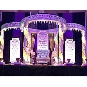 ซื้อที่น่าประทับใจงานแต่งงานคริสตัล Mandap สีขาวสวยงานแต่งงานคริสตัลตัดเพชรที่ดีที่สุด - Product Image 1